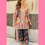 Floral Black Muslin Coord Set